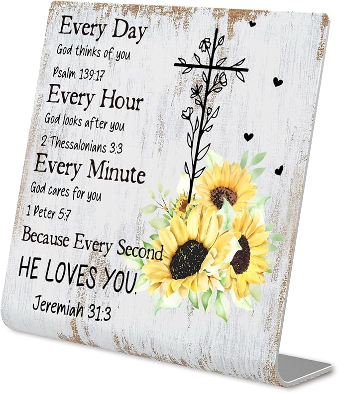 Christian Office Decor for Women Desk Inspirational Gifts with Prayers Religious Scripture Birthday Gifts for Her, Mom, Sister, Coworker Men, Friends Valentines Motivational Catholic Gifts XUV04