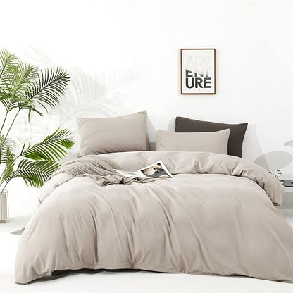 Light Khaki Comforter Set King Size Khaki Comforter 3 Pieces Champagne Color King Comforter Bedding Set Women Solid Khaki King Bed Comforter Set All Season Gift