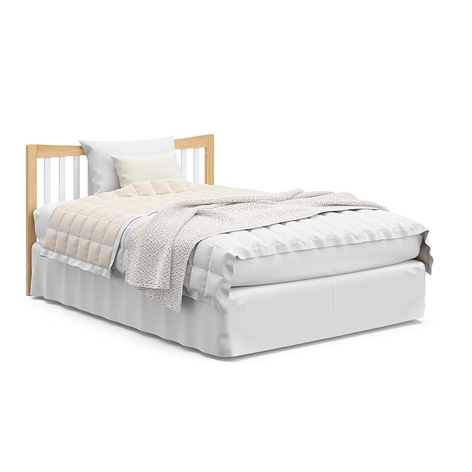 Graco Remi 4-In-1 Convertible Crib & Changer With Drawer (White & Natural) – GREENGUARD Gold Certified, Crib And Changing-Table Combo, Includes Changing Pad, Converts To Toddler Bed, Full-Size Bed