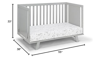 Suite Bebe Livia Convertible Crib in Gray & Gray