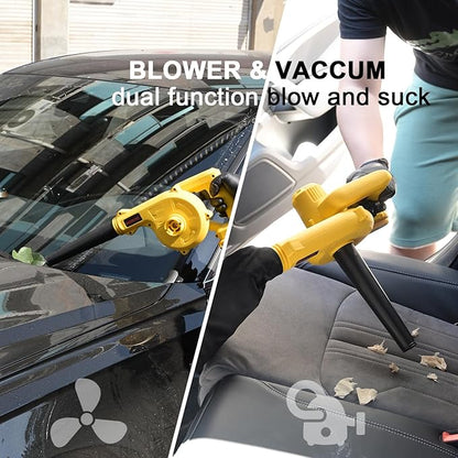 Cordless Blower for DEWALT 20V Max Battery, 3-in-1 Handle Small Blower & Vacuum & Inflatable Compatible with DEWALT Battery by MKMKYEE (Battery Not Included)