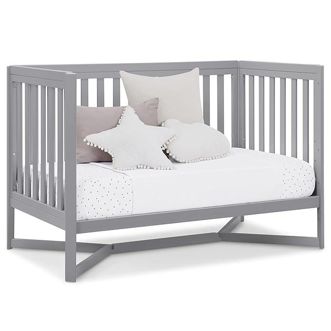 Delta Children Tribeca 4-in-1 Baby Convertible Crib, Grey