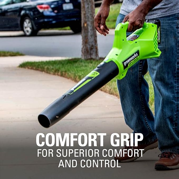 Greenworks 24V (90 MPH / 320 CFM / 125+ Compatible Tools) Cordless Axial Leaf Blower, Tool Only