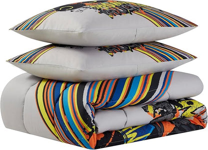 Kids Bedding Set Bed in a Bag for Boys and Girls Toddlers Printed Sheet Set and Comforter, Twin, Monster Truck
