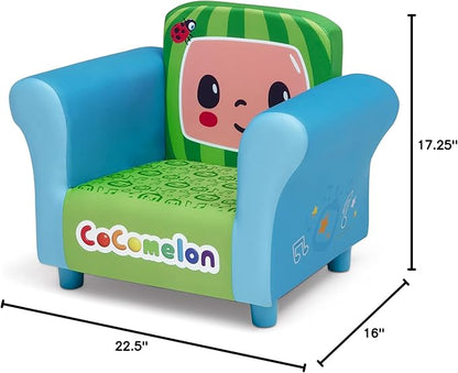 Delta Children Colorful Kids Upholstered Chair, One Size, Cocomelon