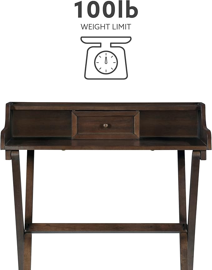 Linon Mable Folding Desk, Walnut