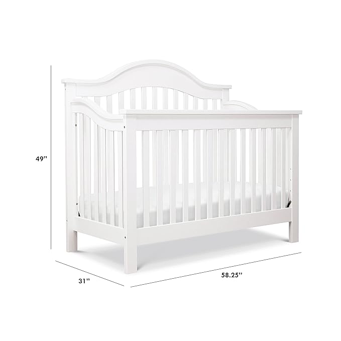 DaVinci Jayden 4-in-1 Convertible Crib in White, Greenguard Gold Certified