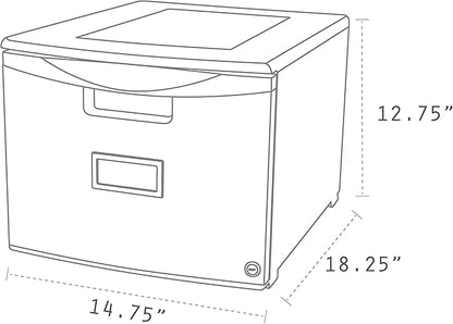Storex 61261B02C File Cabinet, Case of 2, Gray