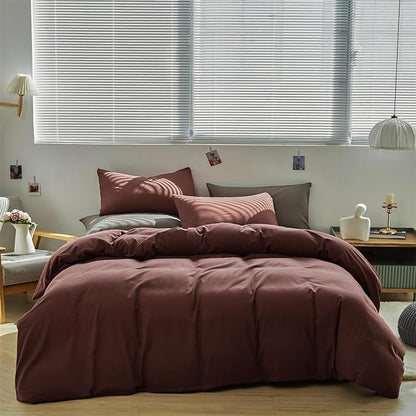 Brick Red Comforter Set Cal King Clay Red Color Bedding Set 3 Pieces Solid Color Women Blanket Set Solid Brick Red Comforter Set Cal King Dark Red Blanket Set Girls Comforter Set