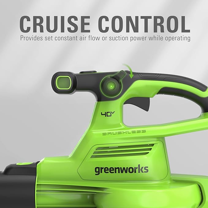 Greenworks 40V (230 MPH / 505 CFM / 75+ Compatible Tools) Cordless Brushless Leaf Blower / Vacuum, Tool Only
