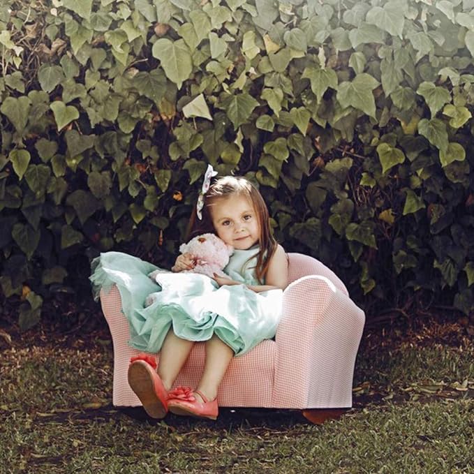 Keet Roundy Rocking Kid's Chair, Brown Gingham
