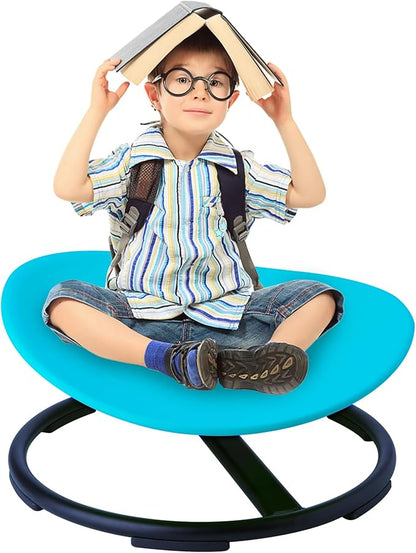 Swivel Sensory Spinning, Autism Children's Chair, Boost Balance in Kids,Non-Slip, Blue