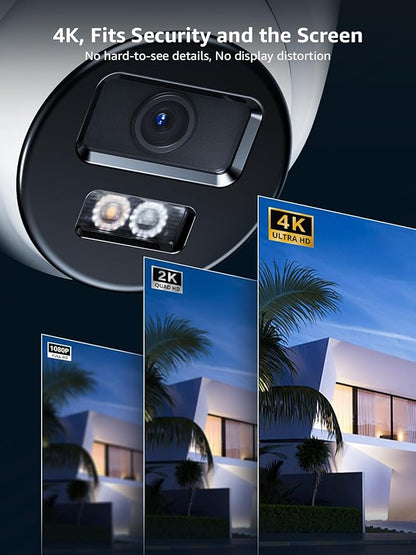 ANNKE C800 4K PoE Security Camera with AI Human/Vehicle Detection, IP Cam with Audio,Wide Angle, Remote Access, Spotlight Night Vision, IP67, H.265+, Support to 512GB TF Card