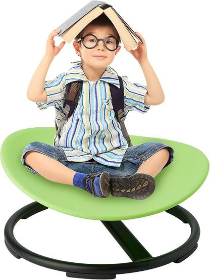 Swivel Sensory Spinning, Autism Children's Chair, Boost Balance in Kids,Non-Slip, Green