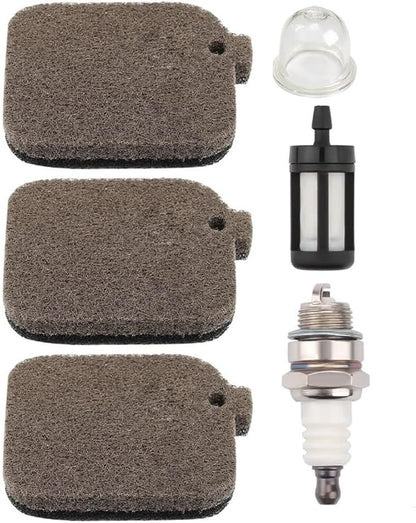BG55 Air Filter for Stihl BG 55 BG85 SH85 BG65 SH55 BG45 Leaf Blower Parts 4229 120 1800 Tune Up Kit Air Cleaner Fuel Line Filter Primer Bulb Spark Plug (Pack of 3)