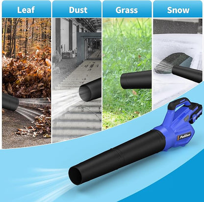 20V Cordless Leaf Blower with 2 Batteries and Charger, High Power 400 CFM Cordless Electric Leaf Blower with Two Nozzles Lightweight Handheld Blower for Lawn Care Patio Garden Leaves Yard