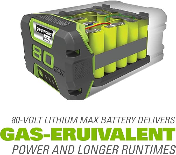 Greenworks 80V (180 MPH / 610 CFM / 75+ Compatible Tools) Cordless Brushless Backpack Blower, 2.5Ah Battery and Rapid Charger Included, Green/Black