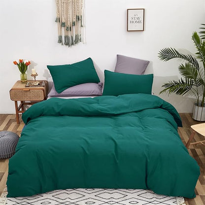 Green Comforter Set King Dark Green Bedding Set Soft Lightweight Pure Emerald Green Comforter Men Women Durable Green King Blanket Breathable Green Comforter Set Solid Green Bed Comforter