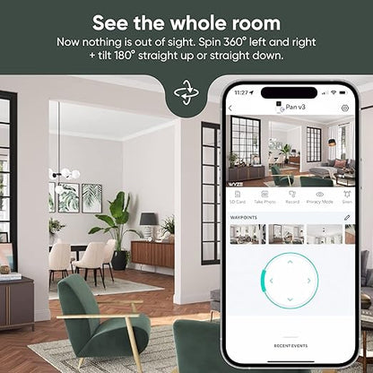 Wyze Switch, 2.4 GHz WiFi Smart Light Switch, Single-Pole, Needs Neutral Wire, Compatible & Cam Pan v3 Indoor/Outdoor IP65-Rated 1080p Pan/Tilt/Zoom Wi-Fi Smart Home Security Camera