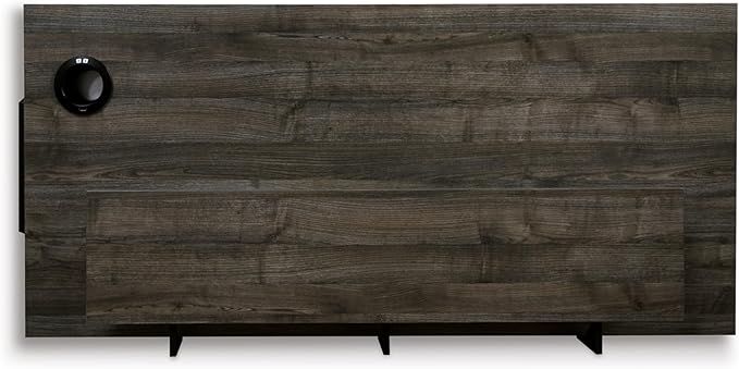 Signature Design by Ashley Barolli Home Office Gaming Desk with Multiuple LED Back Lights, Grayish Brown