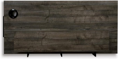 Signature Design by Ashley Barolli Home Office Gaming Desk with Multiuple LED Back Lights, Grayish Brown