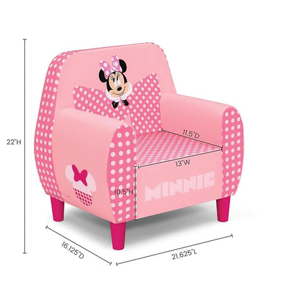 Delta Children - Disney Minnie Mouse Foam Chair for Kids, Pink