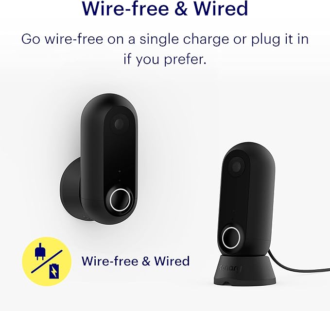 Canary Flex Indoor/Outdoor, Wire-free or Plugged-in, Weatherproof HD Security Camera - Black