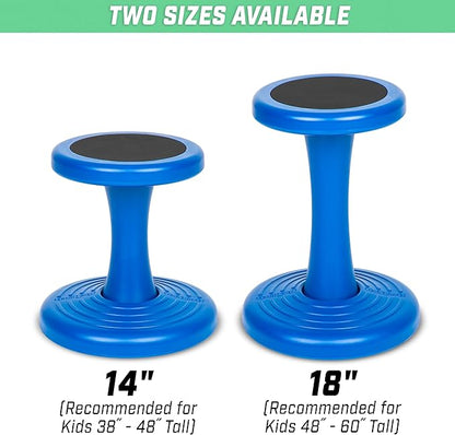 GoSports Wobble Chair - Sensory Stool for Active Kids - ADHD Chair for Classrooms or Home - 18 or 14 Inch Stool