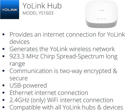 YoLink LoRa Smart Door Sensor Starter Kit: - 1/4 Mile Open-Air Range, Door Left-Open Reminders,5 Years Battery Life, SMS/Text, Email & App Alerts, Alexa, IFTTT, Home Assistant