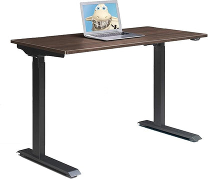Serta Creativity Electric Height Adjustable Desk, 47" Inch Wood Desktop Sit Stand Table for Office, Work from Home Furniture, Easy to Assemble, Dark Brown