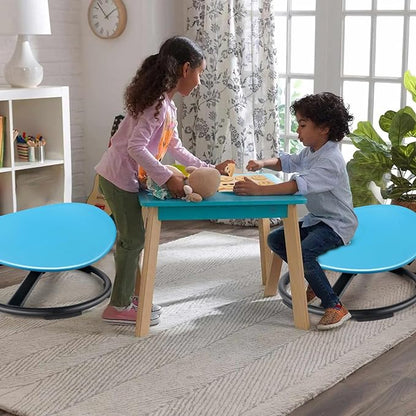 Kids Sensory Swivel Chair, Autism Sensory Chair, Spinning Chair for Autistic Kids, Small Space, Spin Seat, Metal Base, Non-Slip Design, Blue