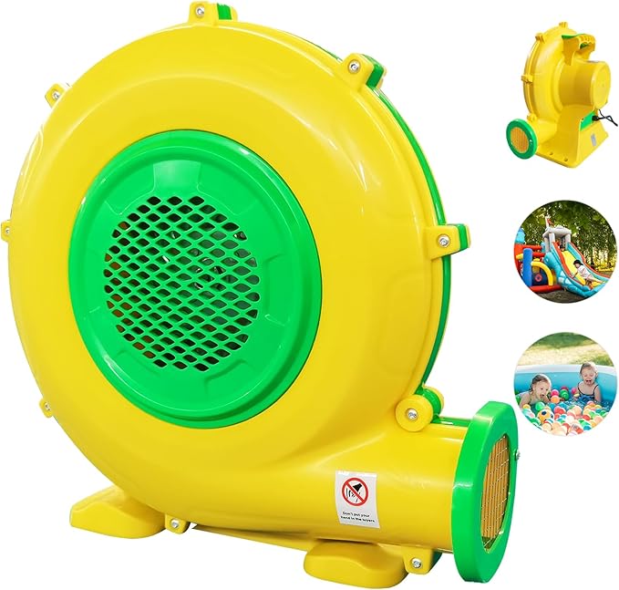 1100Watt/1.5HP High Power Air Blower for Large Inflatables, GONFLABLE Inflatable Bounce House Blower, Portable Fan Pump Blower Corded Commercial for Bouncy Castle, Jumper, Water Slide