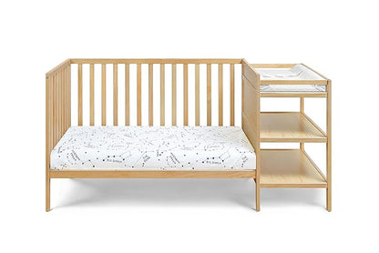 Suite Bebe Palmer Island 3-in-1 Convertible Crib and Changer Combo in Natural