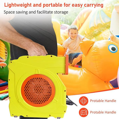 Inflatable Bounce House Blower,1400W-1600W,1.7 HP & 2 HP Dual Speed Inflatable Blower,Powerful Bounce House Air Blower Fan for Large Inflatable Bounce House, Bouncy Castle and Slides