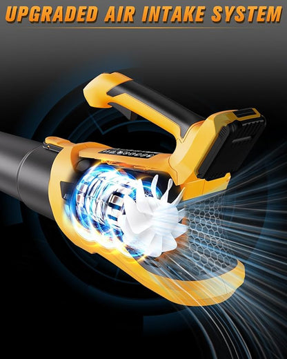 Cordless Leaf Blower Up to 500CFM for DEWALT 20V Max Battery (No Battery), Electric Leaf Blower Cordless with 5 Speed Modes, Battery Powered Leaf Blowers for Lawn Care, Yard, Patio