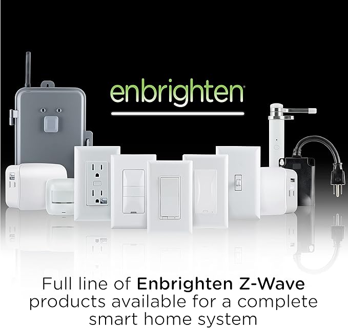 Enbrighten Z-Wave Smart Motion Sensor Light Indoor, On/Off, Vacancy/Occupancy Sensor, Includes White & Almond, Zwave Hub Required, Works with SmartThings, Wink, & Alexa, Smart Light Switch, 26931