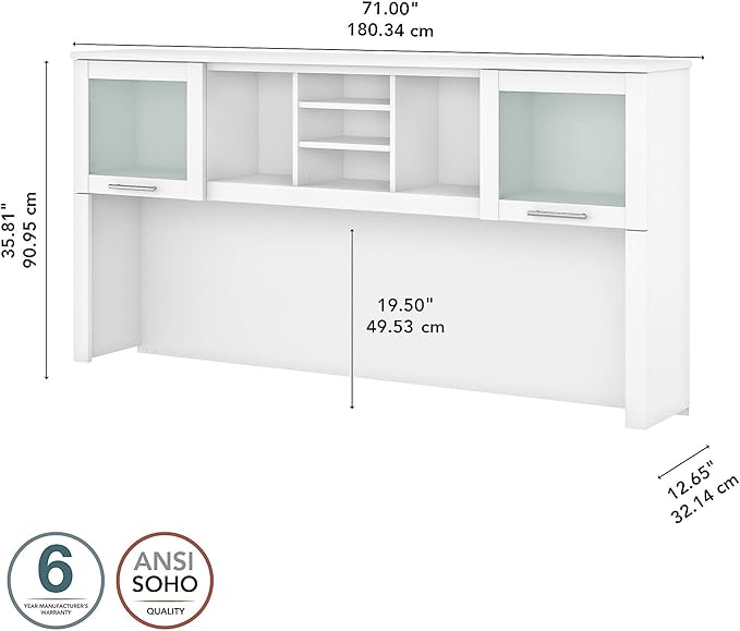 Bush WC81911 Somerset Transitional Hutch, White