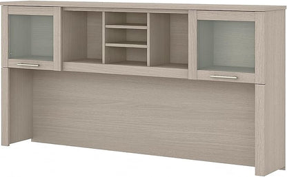 Bush Furniture Somerset 72W Desk Hutch in Sand Oak