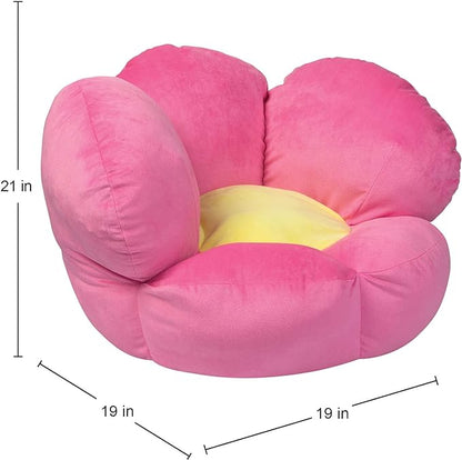 Trend Lab Flower Toddler Chair Plush Character Kids Chair Comfy Furniture Pillow Chair for Boys and Girls, 21 x 19 x 19 inches