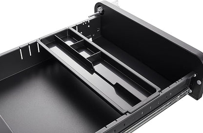 3 Drawer Mobile Desk Office with Lock and Wheels,Versatile Storage Cabinets w/Anti-Tilting Cold Rolled Steel Waterproof Moisture-Proof,for Legal/Letter/A4 Files,Black