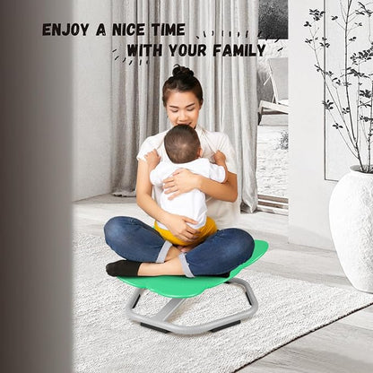 Elephant Kids Swivel Chair, Seat and Spinning Chair, Body Coordination Training Chair, Green Non Slip Sensory Toys 360° Spinning Chair for Autistic Kids Aged 3+, Improving Toddler's Physical Fitness