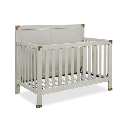 Baby Relax Miles 5-in-1 Convertible Crib for Nursery, Soft Gray