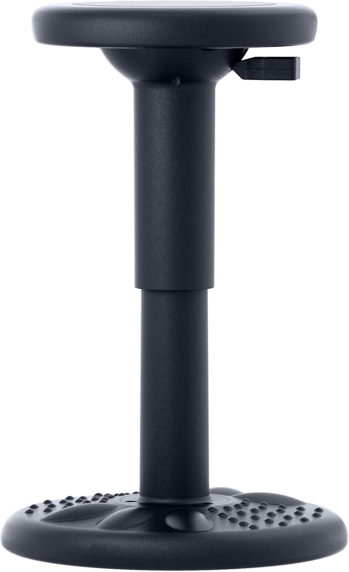 Studico ActiveChairs Adjustable Wobble Stool, Flexible Classroom Seating, Improves Focus, Posture and Helps ADHD/ADD, Sensory Chair, Active Fidget Chairs Adjusts from 16.65" to 23.75" Ages 13-18 Black