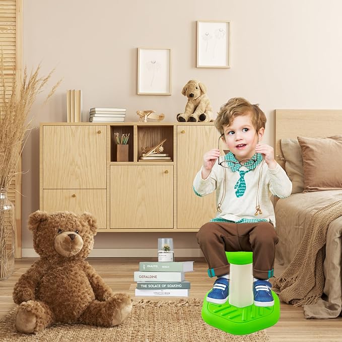 Active Chairs Kids Preschool Wobble Stool - Alternative Flexible Seating Balance Wiggle Stool for Classroom,Preschool,Kindergarten&Elementary School,Active Sensory Chairs,Ages3-8,Green(14in)