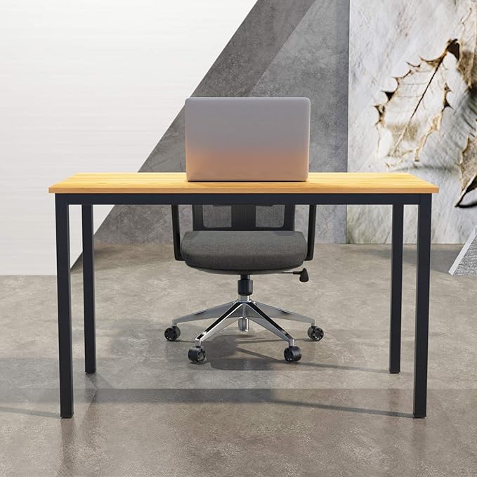 SDHYL 47 inches Contemporary Computer Desk Spacious Workstation Sturdy Writing Desk Meeting Desk, S7-GCP2AC3-120TB