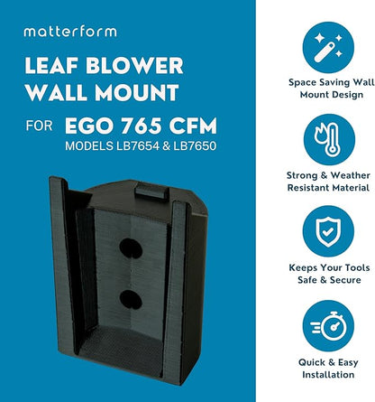 Wall Mount Hanger for EGO 765 CFM Power+ LB7654 & LB7650 Leaf Blower | Hook & Holder for Garage & Shed Organization
