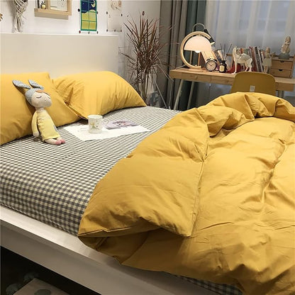 Mustard Yellow Comforter Sets Queen Pure Yellow Bedding Set 3 Pieces Women Men Ginger Yellow Comforter Sets Lightweight Durable Yellow Blanket Queen Bedding Set Breathable Bed Comforter Set