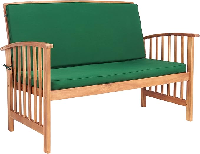 SAFAVIEH Outdoor Collection Rocklin Natural/ Green Cushion 4-Piece Conversation Patio Set