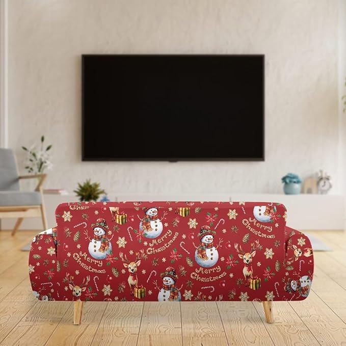FKELYI Christmas Ornaments Sofa Slipcover Stretch Sofa Couch Cover for Indoor Non-Slip Furniture Protector Washable Sofa Slipcovers XL