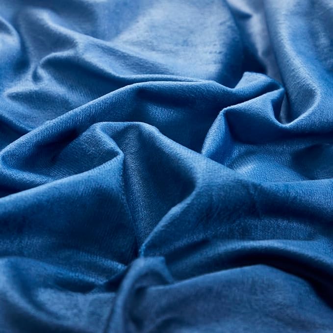 Blue White Gradient Comforter Set Full Blue Velvet Bedding Comforter Modern Plain White and Royal Blue Gradient Soft Quilt Farmhouse Flannel Comforter Warm Full Bed Comforter